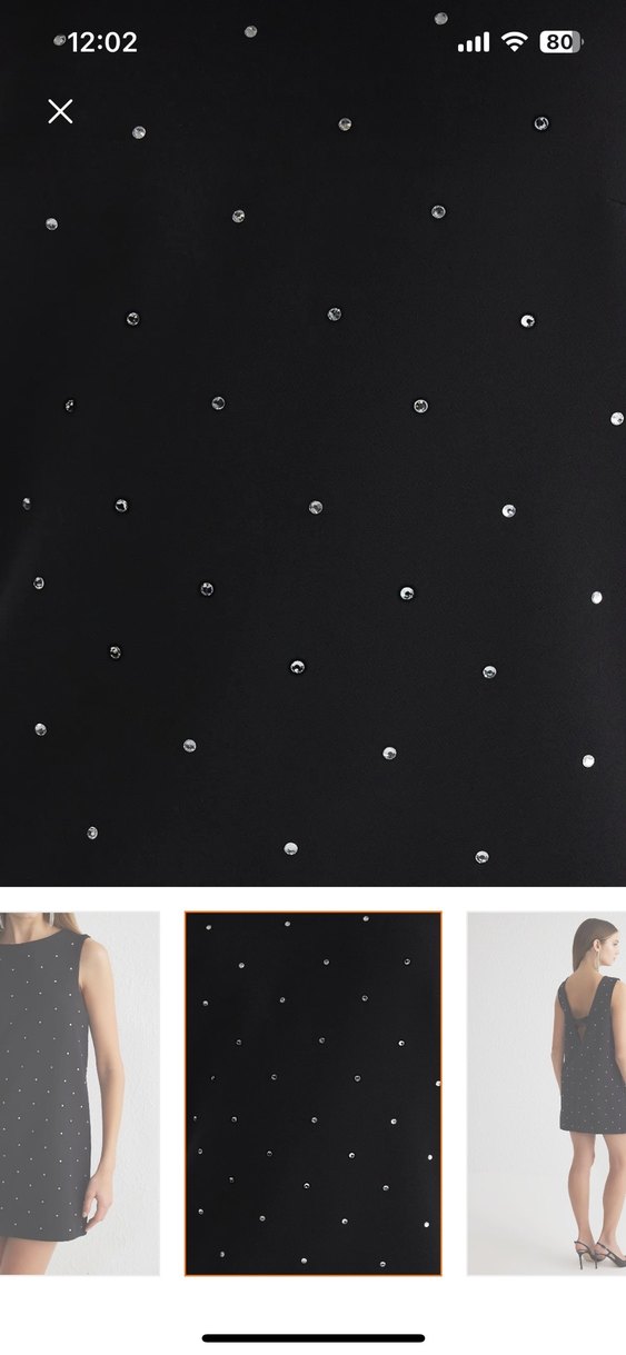 Siyah Mini Elbise - Görsel 4