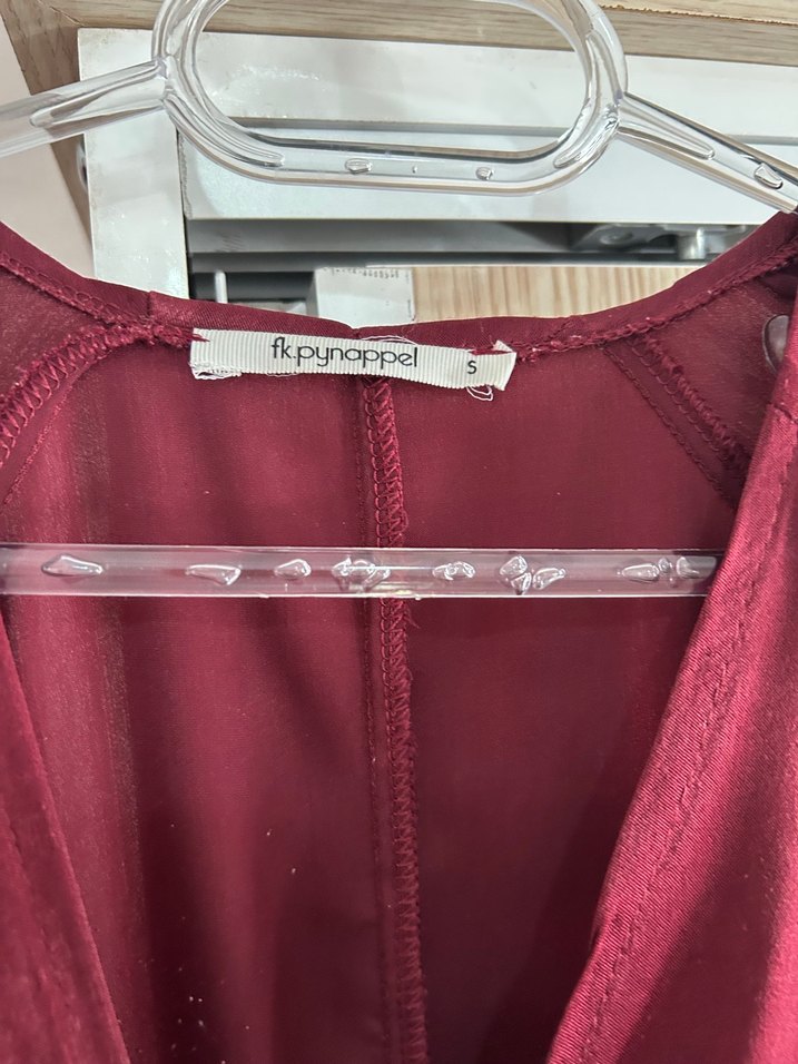 Bordo Parlak Midi Kadın Bohem Elbise - Görsel 4