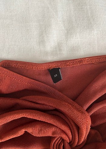 Drapeli Kahverengi Straplez Bustiyer - Görsel 4