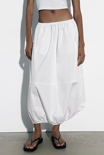 Zara stoperli midi etek
