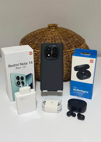 Redmi Note 14 Pro+ 5G Siyah Android Telefon ve AirDots Pro