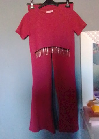 Pembe Drapeli Kısa Kollu takım - Görsel 4