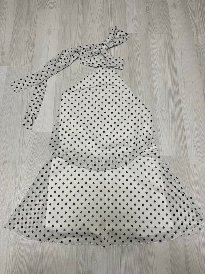 Shein Puantiyeli Mini elbise - Görsel 4