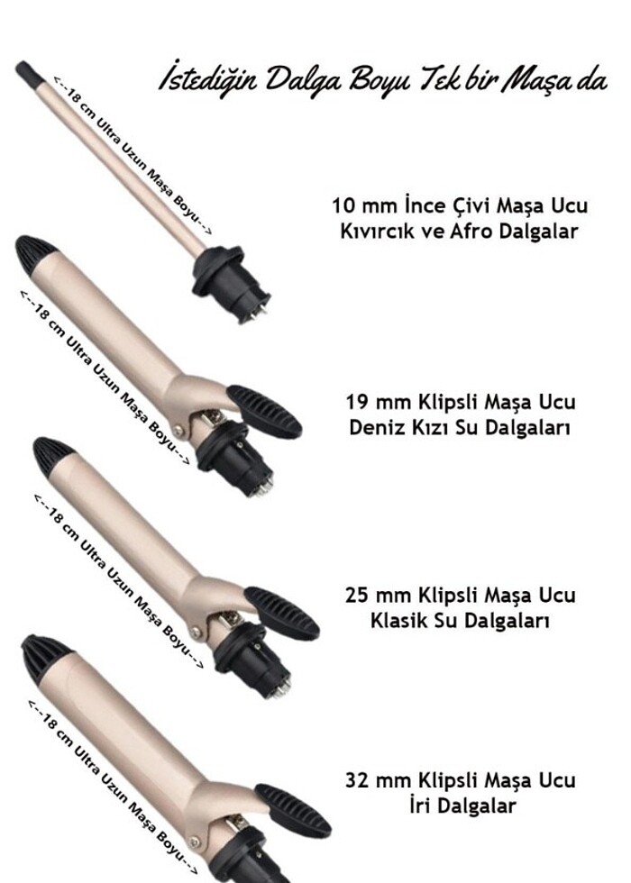 Shibo Wavy 4'lü Maşa Seti - Görsel 2