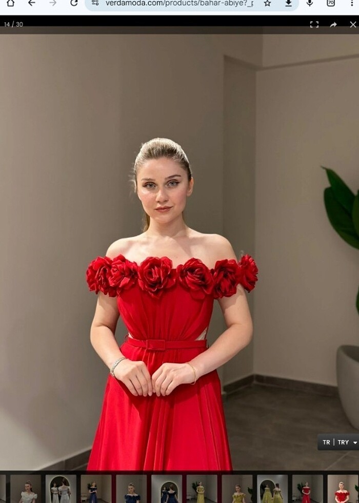 Kırmızı Abiye - Görsel 2