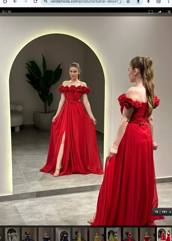 Kırmızı Abiye - Görsel 3