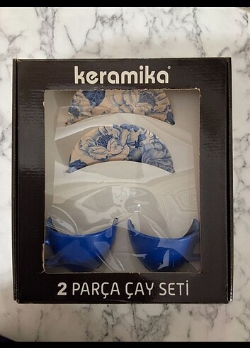 KERAMİKA 2 KİŞİLİK 4 PARÇA ÇAY SETİ - Görsel 2