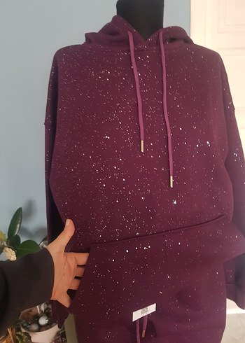 İkili bordo simli takım. - Görsel 2