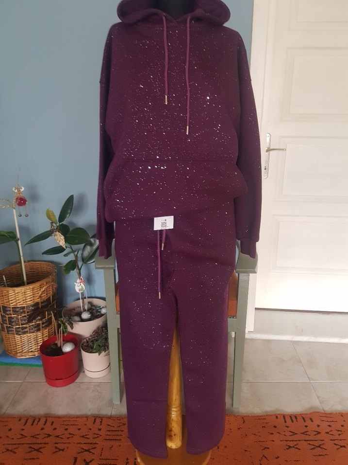 İkili bordo simli takım. - Görsel 3