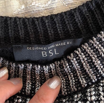 BSL FASHION Varaklı kazak