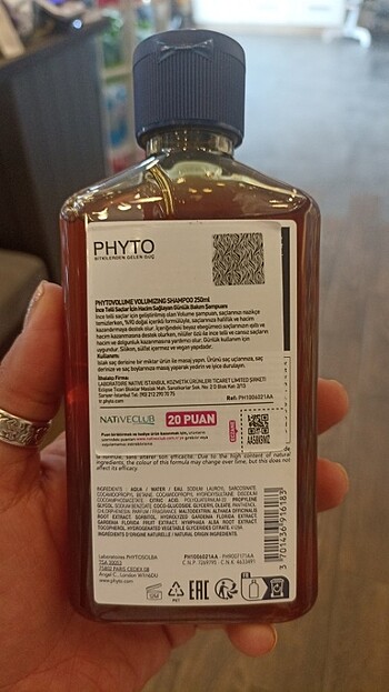 Phyto İnce Telli saç için bitkisel bölüme sampuani ilk kullanımda etki