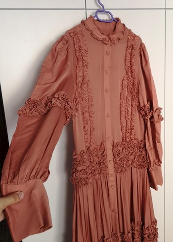 Bohem Uzun Kollu Pilili Elbise - Görsel 2