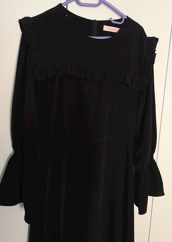 Uzun Siyah Gotik Kadın Elbise - Görsel 2