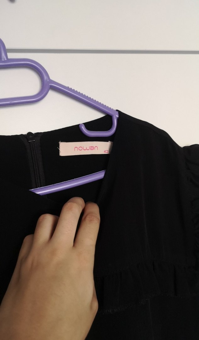 Uzun Siyah Gotik Kadın Elbise - Görsel 3