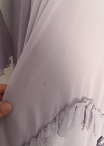 Bohem Stil Uzun Renkli Fırfırlı Elbise - Görsel 4