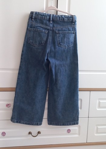 LC Waikiki Kız Çocuk Mavi Bol Kesim Kot Pantolon 6/7 yaş
