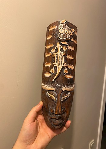 El oyması Ahşap afrika Maskeleri - Görsel 2