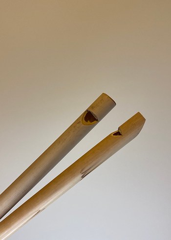 Ahşap bambu Flüt 2 Adet - Görsel 2