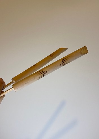 Ahşap bambu Flüt 2 Adet - Görsel 3