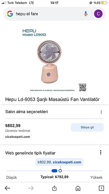  Beden El fanı masa fanı vantilatör şarjlı fan