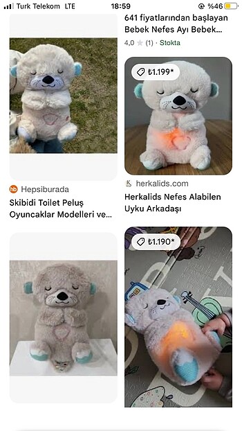 Fisher Price Müzikli uyku arkadaşı ayı uyku arkadaşı
