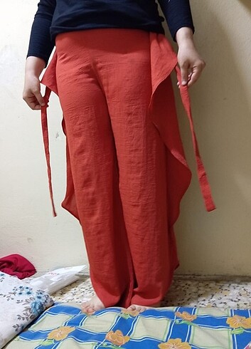 İpli etek pantolon 