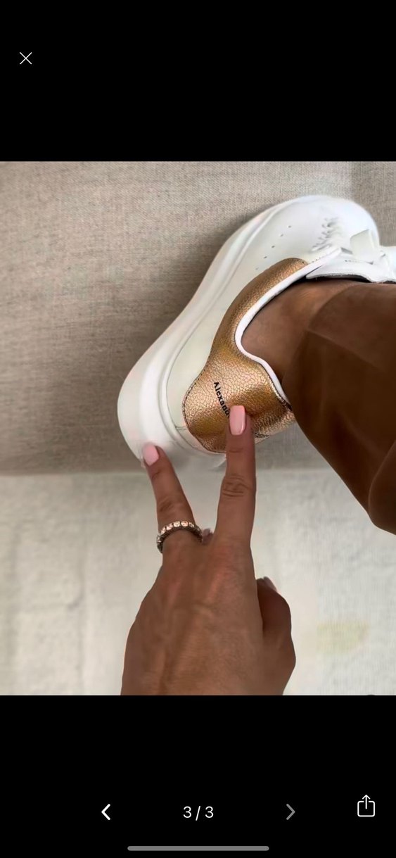 Beyaz Deri Yılan Desenli Stiletto Topuklu Spor Ayakkabı - Görsel 3