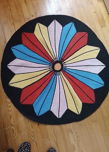 Büyük El örgüsü kilim hiç kullanılmadı kalın ve agır kaymaz