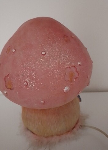 Çocuk odası için mantar ev  renkli abajur fişlidir - Görsel 4