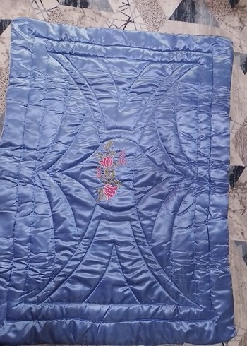 Mavi Parlak İşlemeli bebek ve çocuk yorganı - Görsel 2