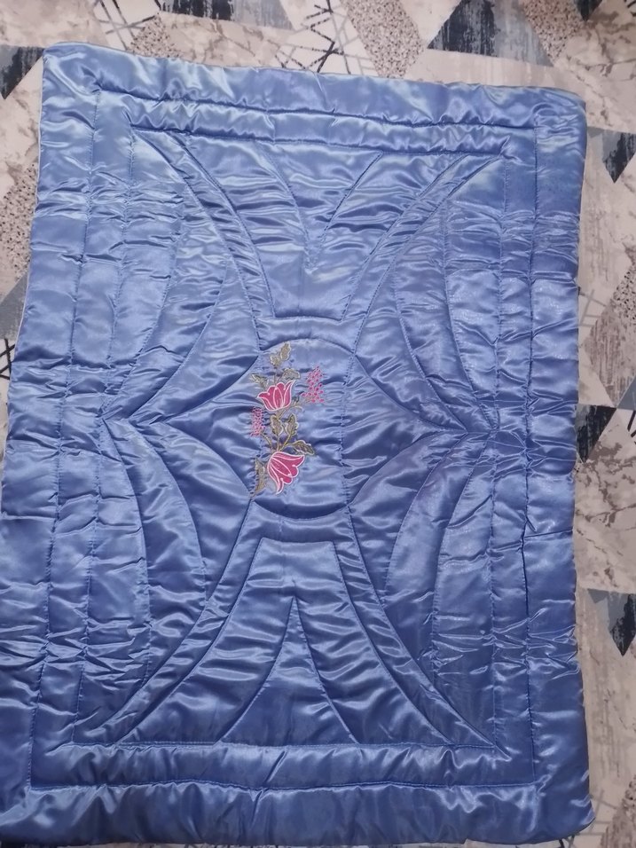 Mavi Parlak İşlemeli bebek ve çocuk yorganı - Görsel 2