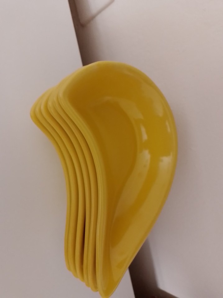 seramik hardal Sarısı 6lı  Modern Tabak Seti - Görsel 3