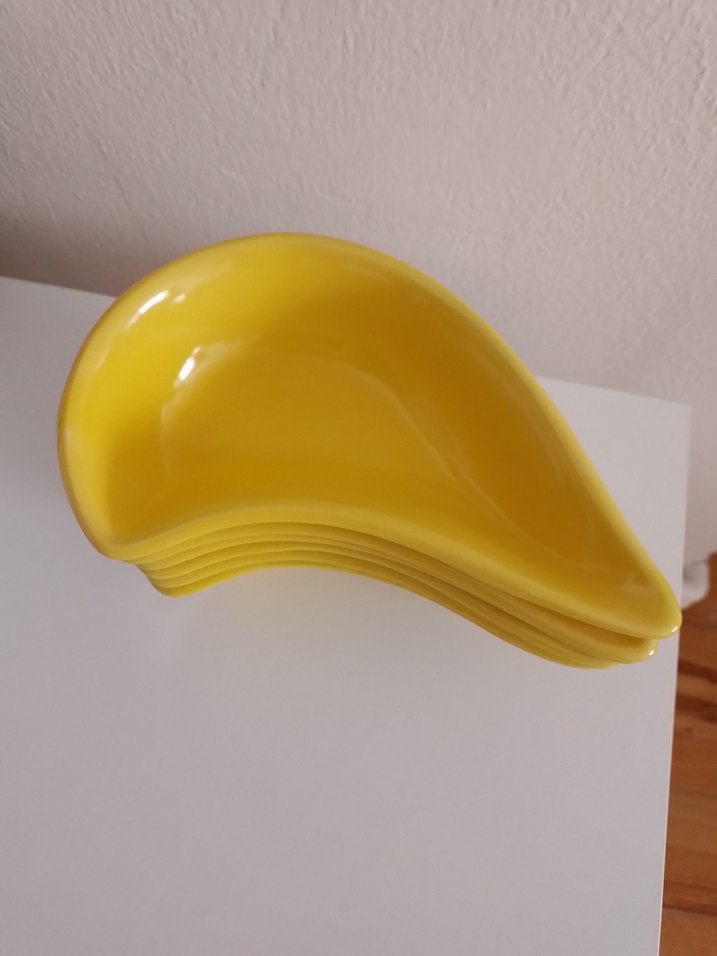 seramik hardal Sarısı 6lı  Modern Tabak Seti - Görsel 4