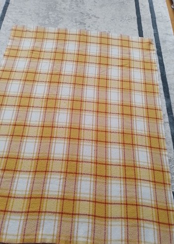 Sarı Kareli Masa Örtüsü çarşaf koltuk örtüsü çok amaçlı 2 adet - Görsel 5