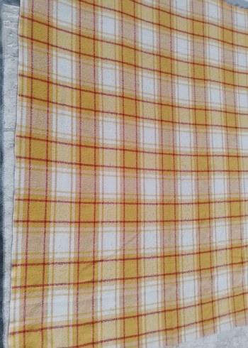 Sarı Kareli Masa Örtüsü çarşaf koltuk örtüsü çok amaçlı 2 adet - Görsel 4