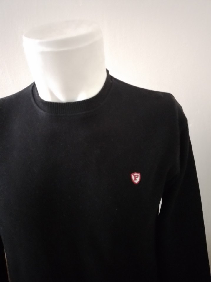 Siyah Erkek Sweatshirt, Yuvarlak Yaka, Uzun Kollu m beden - Görsel 2