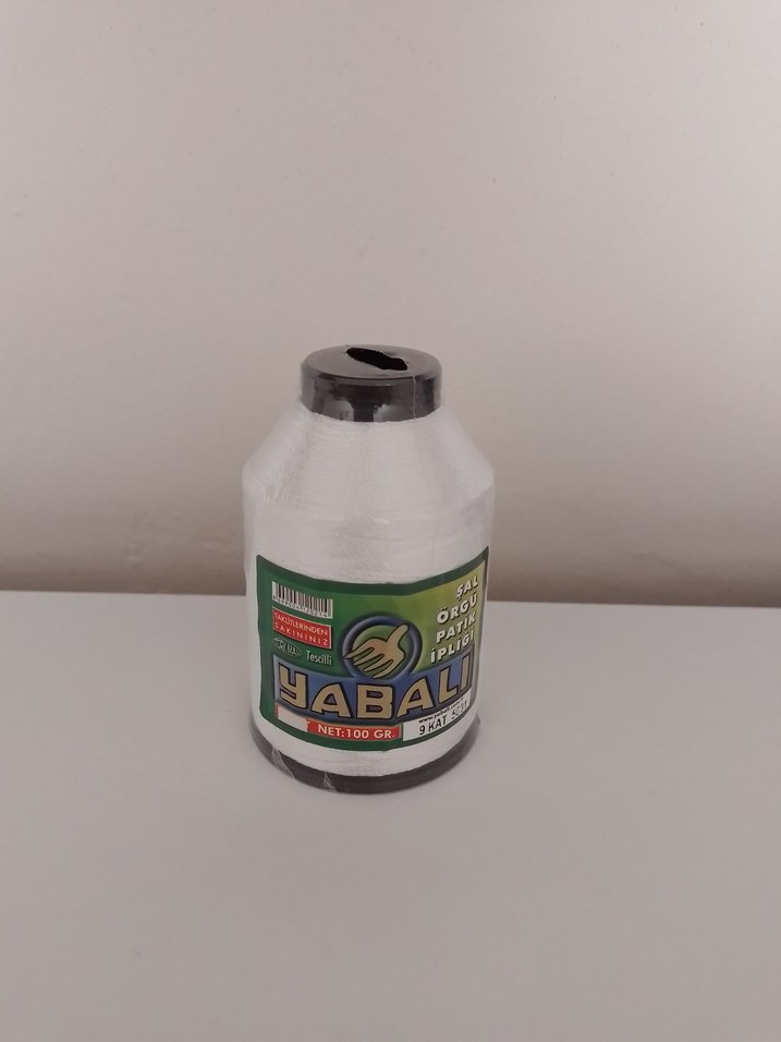 Yabalı Beyaz Örgü İpliği 100 gr sıfır ambalajlı - Görsel 3