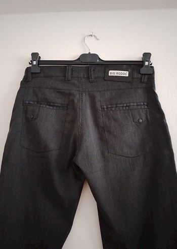 xl Beden Gri Düğmeli Erkek Denim Pantolon