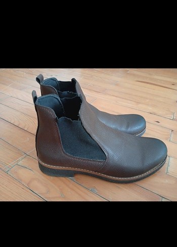 koyu Kahverengi Deri Erkek ortopedik kaliteli bot tertemiz - Görsel 2