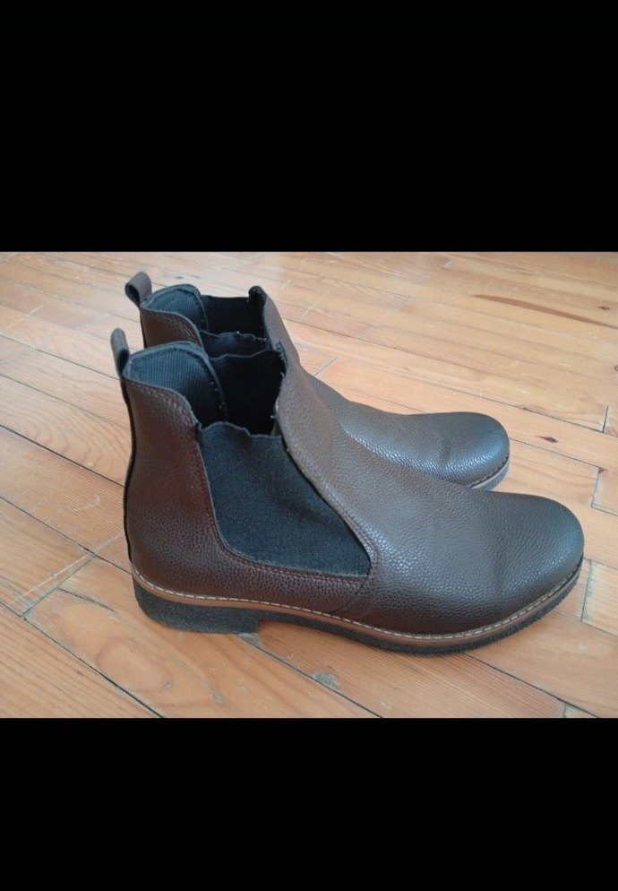 koyu Kahverengi Deri Erkek ortopedik kaliteli bot tertemiz - Görsel 2