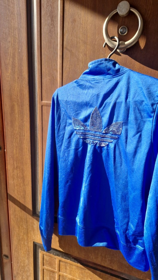 Parlak Mavi Fermuarlı Kadın Ceket - Görsel 2