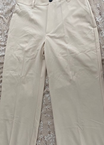 Bej kumaş pantolon pull and bear