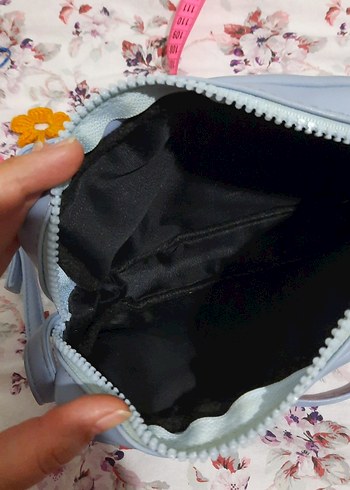 Beden Bebek Mavi Suni Deri Kadın Çapraz Çanta