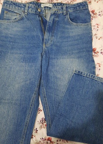 Defacto Eskitme Detaylı Mavi Kadın Denim Pantolon