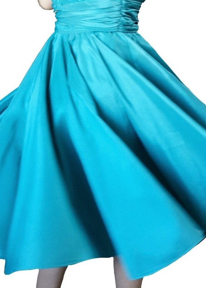 Turkuaz renk abiye - Görsel 4