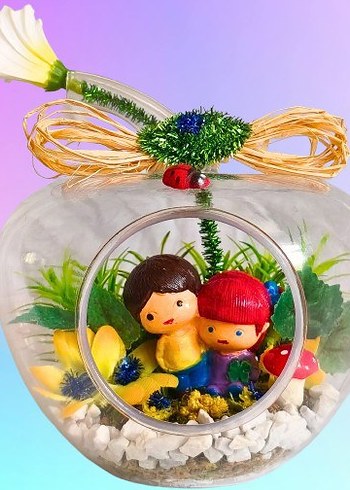 elma teraryum Mini Teraryum Süsleme - Görsel 4