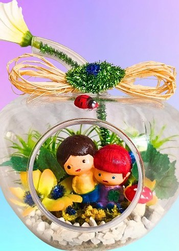 elma teraryum Mini Teraryum Süsleme - Görsel 3