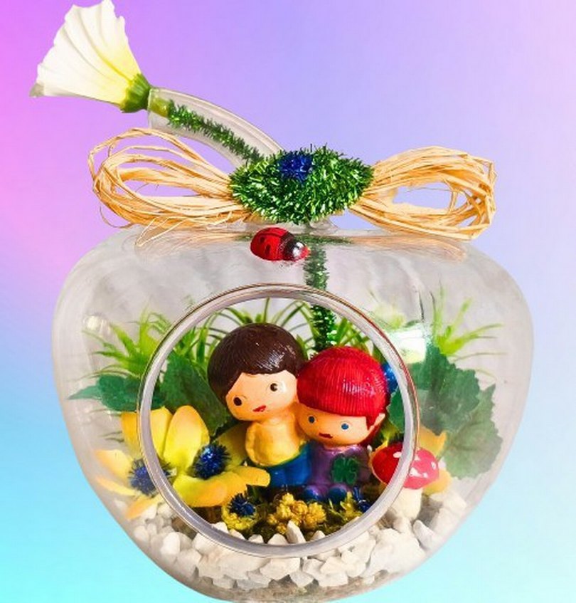 elma teraryum Mini Teraryum Süsleme - Görsel 3