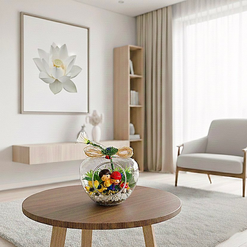 elma teraryum Mini Teraryum Süsleme - Görsel 2