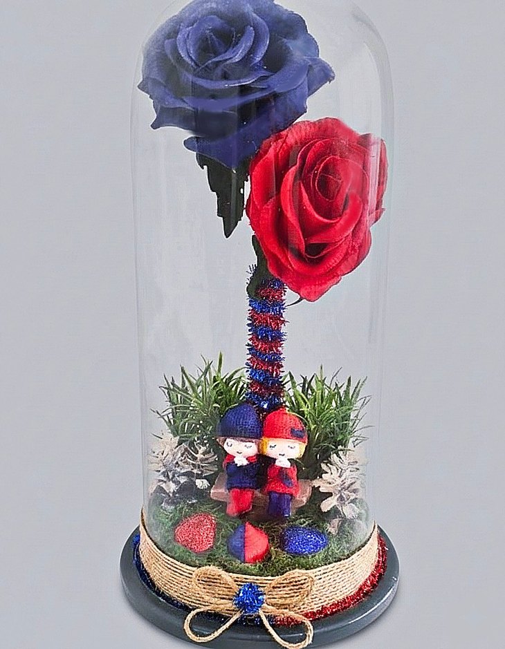 Fanus biblo  İki Gül ve Figürler - Görsel 2